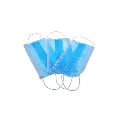 3 Ply Ear Loop Blue / White Color Disposable face mask